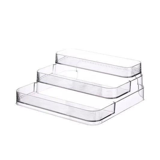 Acrylic Three-Layer Transparent Perfume Organizer Rack Q Fragrance Mini Storage Box Display Stand Plastic Storage Holder