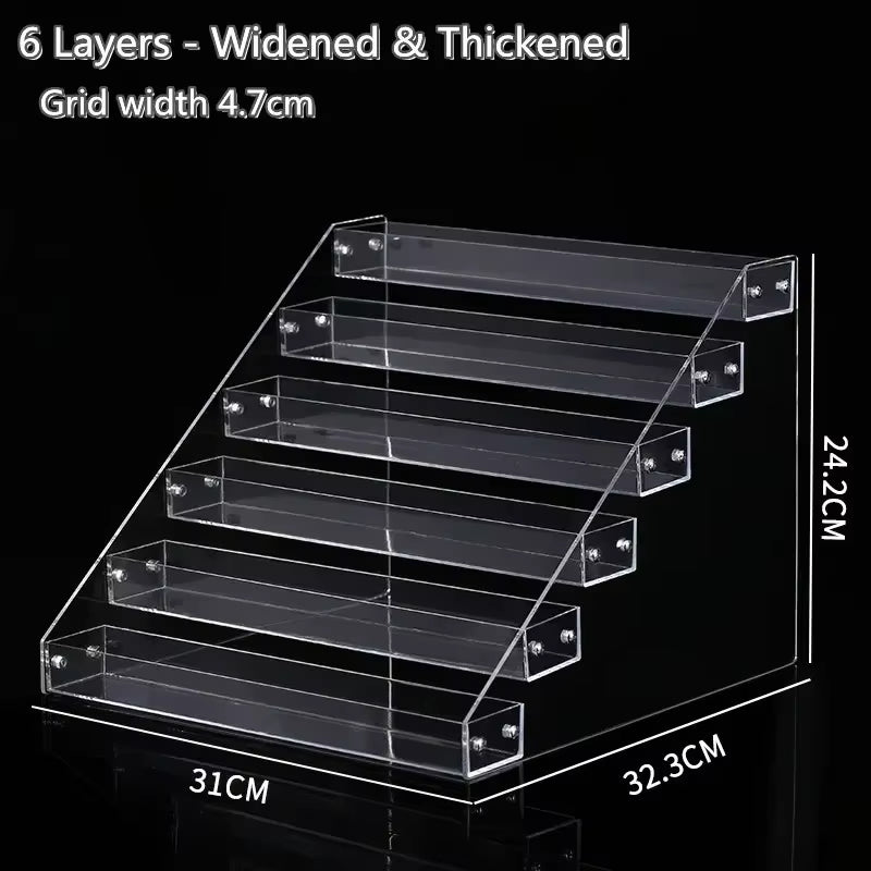 Transparent Acrylic Perfume Display Rack Multi-Layer Nail Polish Storage Rack Ladder Desktop Toy Display Rack Shop Display Tool
