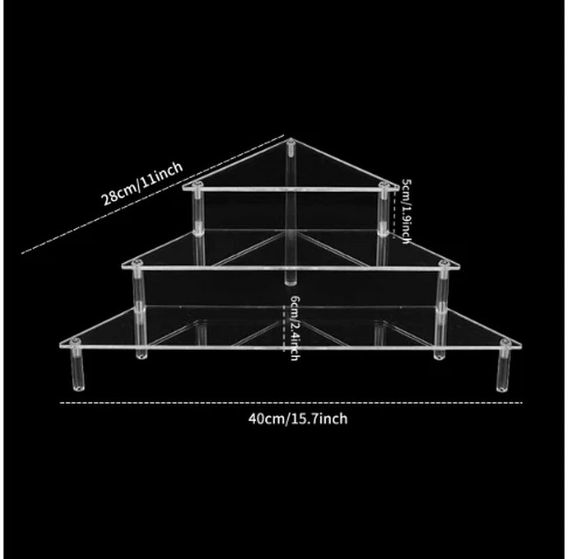 Clear Acrylic Display Stand for Anime Figures Cupcake Shelf Organizer Desserts Holder Jewels Display Risers Stand Perfume Stand