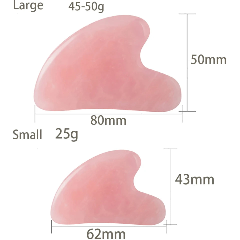 Natural Jade Stone Gua Sha Massage Board Rose Quartz Guasha Plate Jade Face Massager Scrapers Tools for Face Neck Back Body