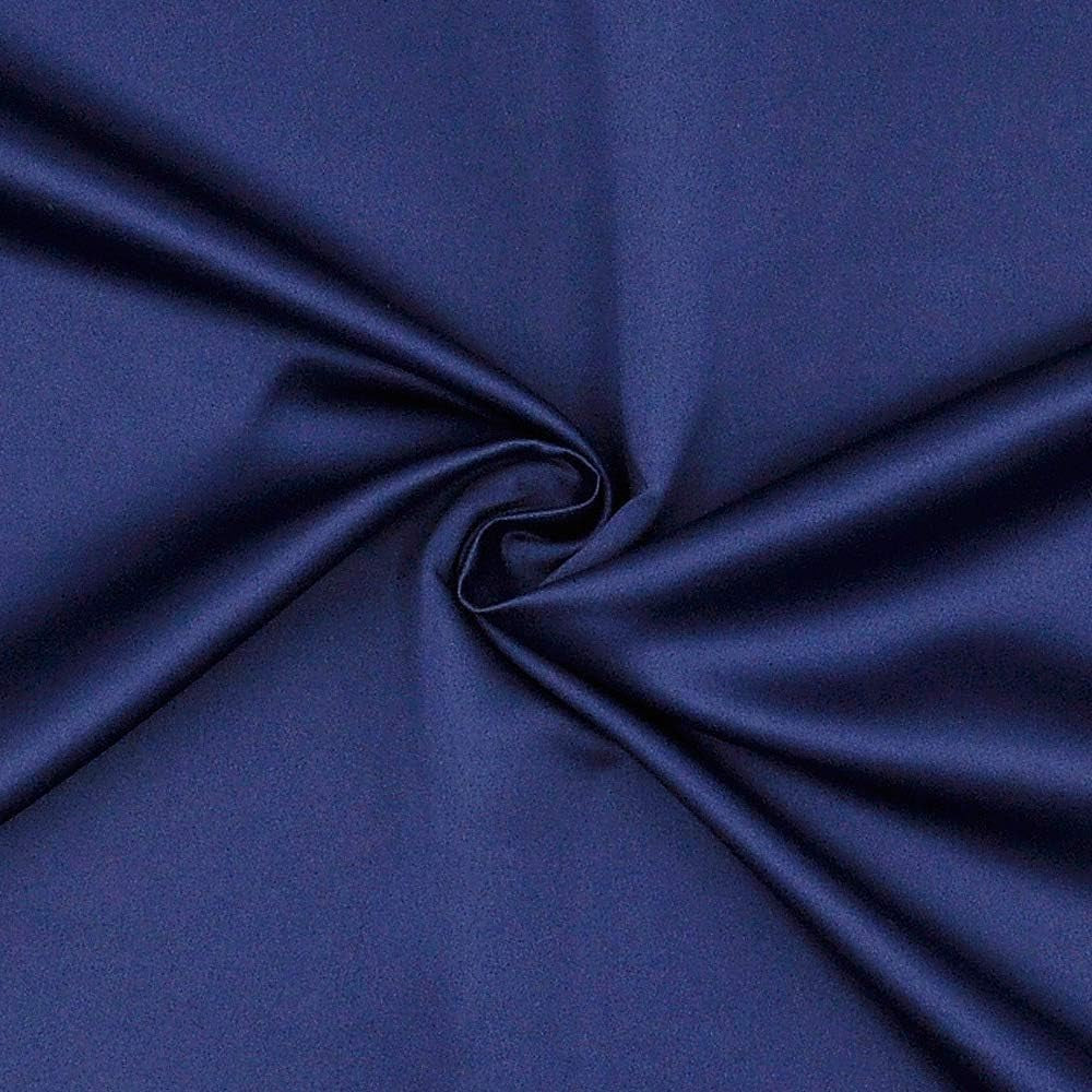 Silky Satin Pillow Cases Set of 2, Soft Satin Pillowcases for Hair and Skin, Satin Pillow Covers with Zipper Closure, Standard Size 20X26 Inches, Navy