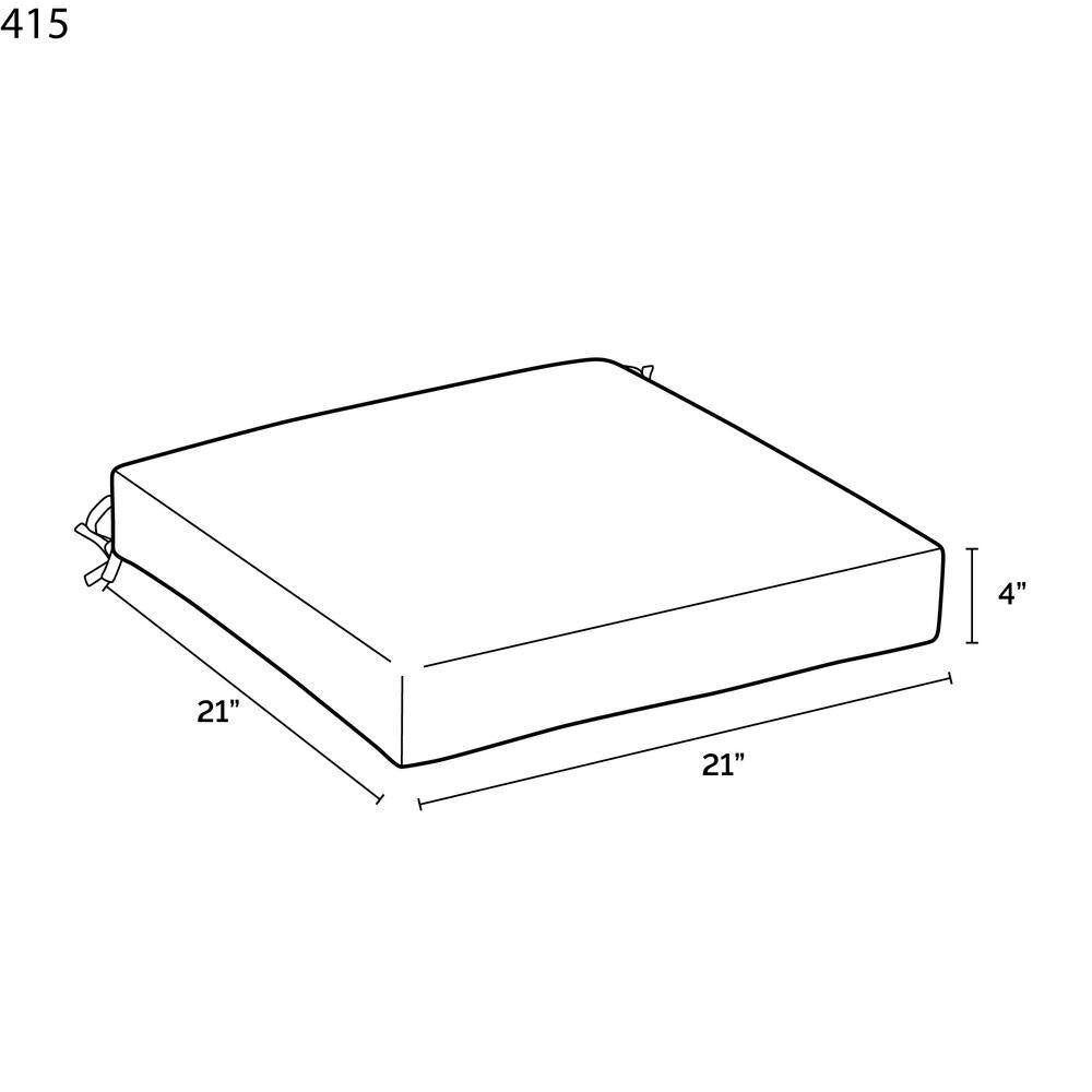 Oceantex 21 In. X 21 In. Nautical Red Square Outdoor Seat Cushion