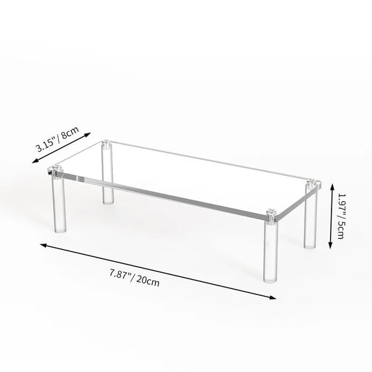 1-4Layer Acrylic Display Stand Durable Display Rack for Cupcake Perfume Doll Transparent Trapezoidal Blind Box Storage Shelf