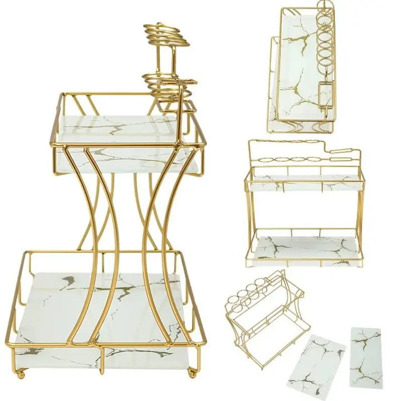 3 Tier Dresser/Bathroom Organizer Countertop Perfume Makeup Organizer Skincare Cosmetics Storage Display Rack, Vanity Tray Dress