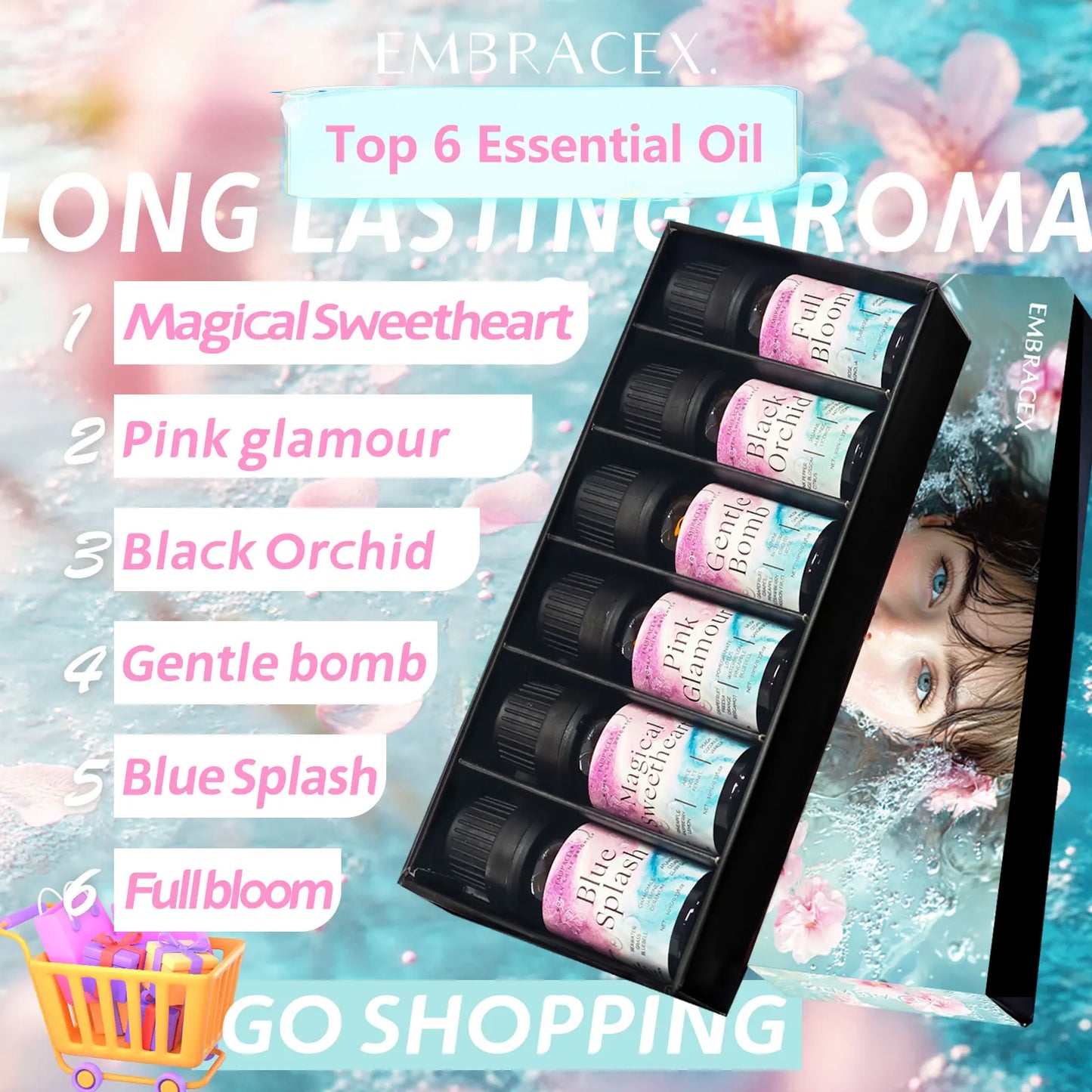 10Ml Black Orchid Essential Oil Women'S Essential Oils Perfume Oils Long Lasting Scent DIY Candle/Soap Skin Care Holiday Gifts