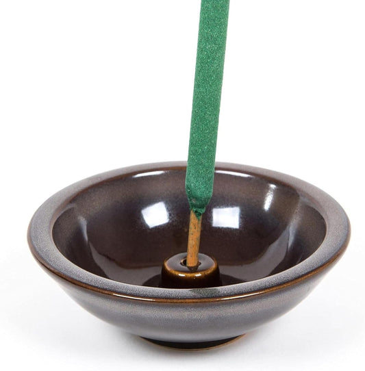 Murphy’S Naturals Stoneware Incense Stick Holder, Brown, 4.5” Ash Catcher for Outdoor Use, Durable & Stylish Design for Easy Clean-Up, 1-Pack