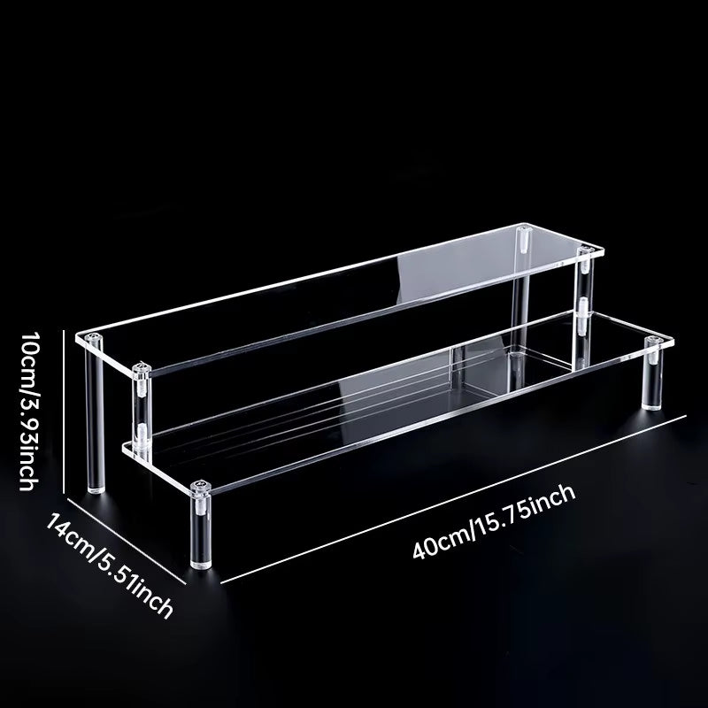 1-5 Tier Acrylic Display Stand Perfume Doll Clay Figurine Blind Box Storage Rack Transparent Ladder Makeup Organization W-2