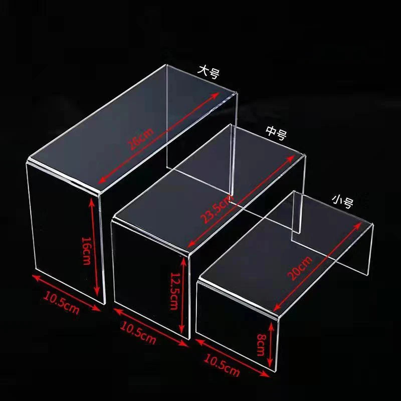 Clear Acrylic Display Stand for Cupcake, Jewellery and Perfume, U-Shape Display Shelf for Blind Box Toy, Action Figure