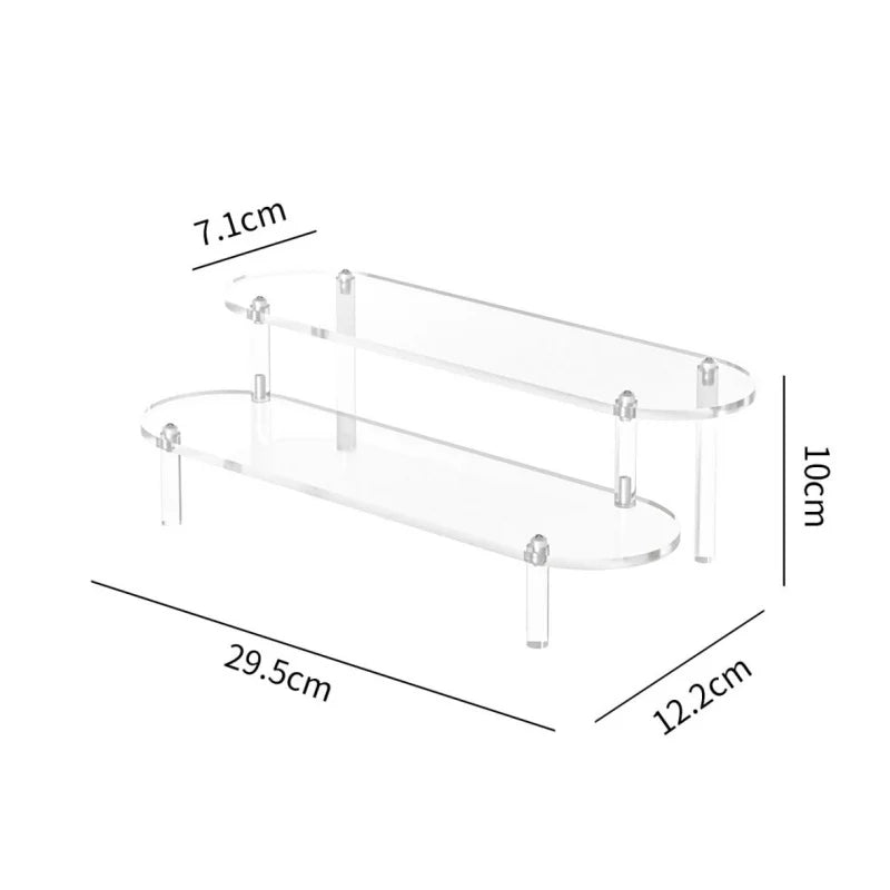 Clear Acrylic Display Stand for Anime Figures Cupcake Shelf Organizer Desserts Holder Jewels Display Risers Stand Perfume Stand
