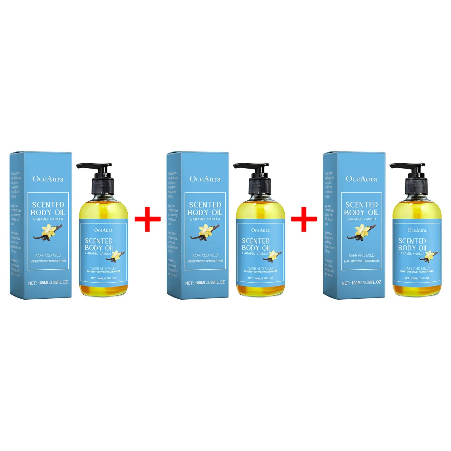 Caramel Body Oil Vanilla Scented Fragrance Moisturizing Deep Nourishing Glowing Repair Stress Relief Smoothing Skin Massage Oil