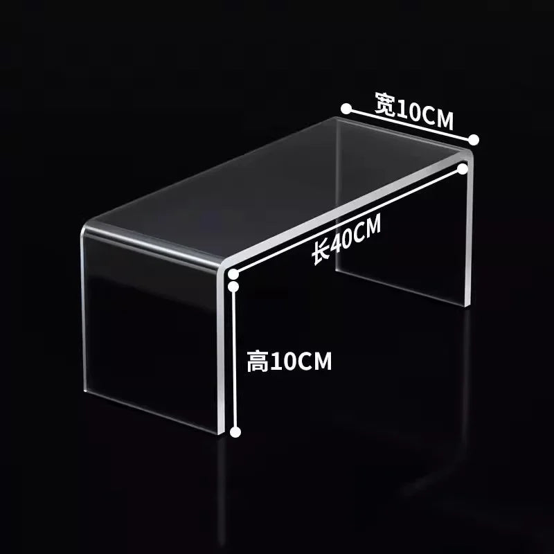 Clear Acrylic Shelf Desktop Display Cabinet Baffle Wardrobe Refrigerator Layered Partition Cosmetics Toy Perfume Storage Rack