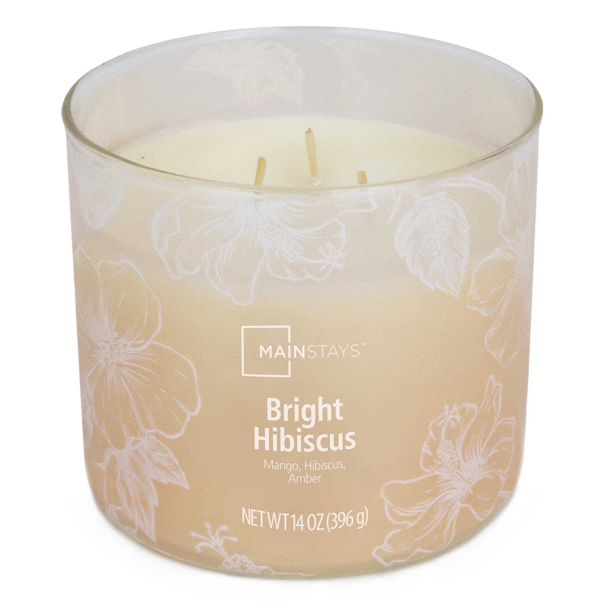 3-Wick Ombre Wrap Bright Hibiscus Scented Candle, 14 Oz