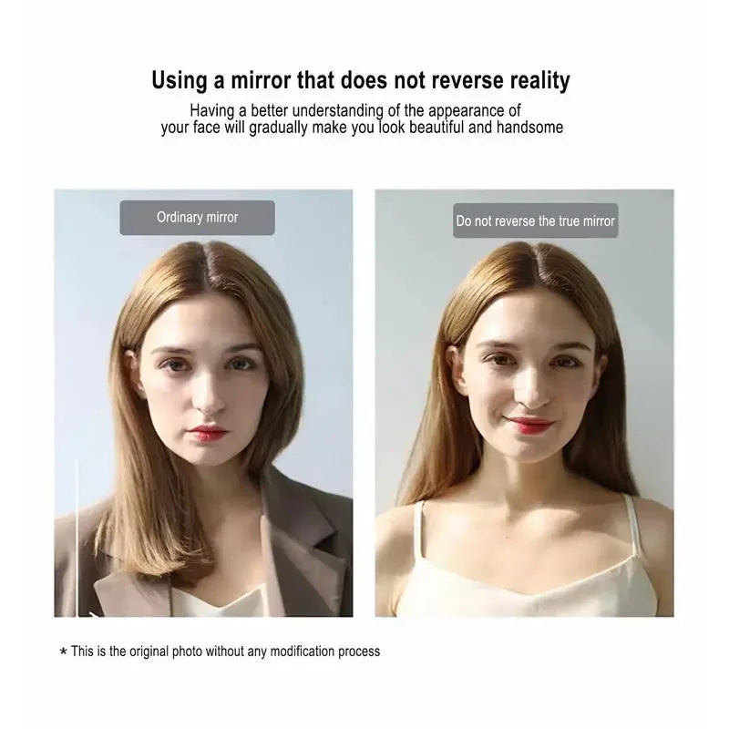 Non-Reversing True Mirror Desktop Makeup Square Mirrors Not Reversed Portable Table Home Dormitory You in the Eyes of Others