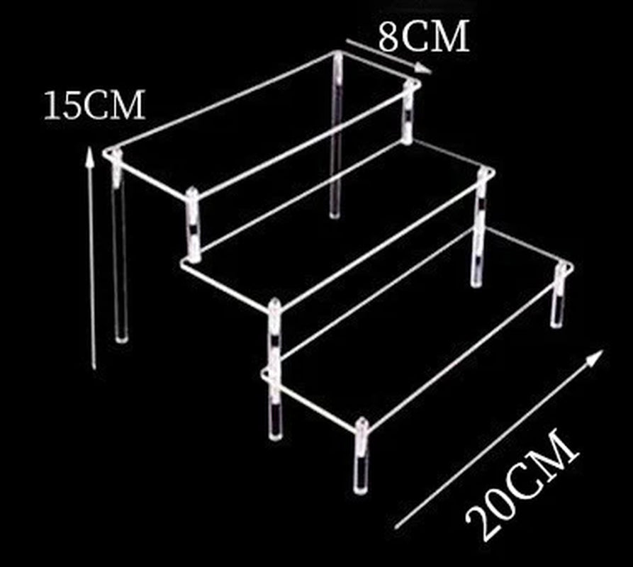 Clear Acrylic Display Stand for Anime Figures Cupcake Shelf Organizer Desserts Holder Jewels Display Risers Stand Perfume Stand