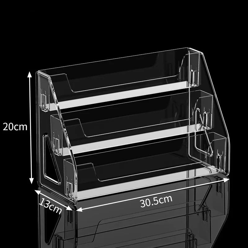 Acrylic Display Riser Stand Shelf Clear Perfume Holder Desktop Organizer for Figures Toys - Desktop Decoration Showcase