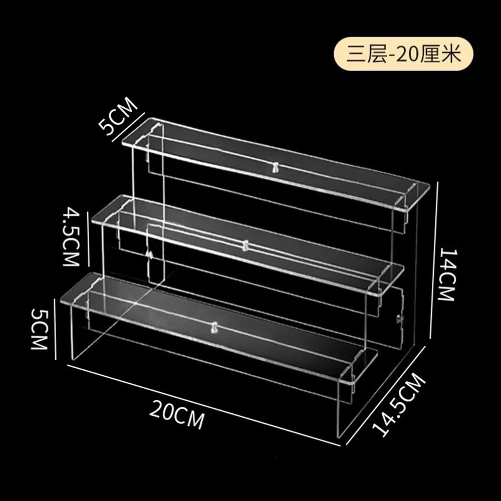 Clear Display Stand Figures Holder Blind Box Storage Perfume Cupcake Storage Shelf Organizer Jewellery Cosmetics Display Rack