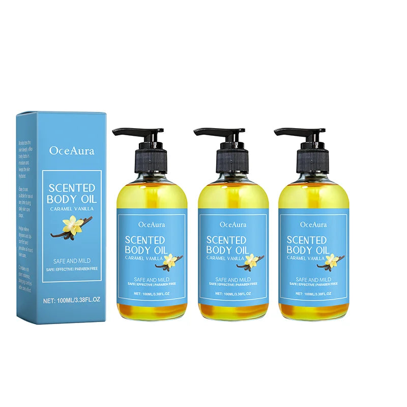 Magic Luxury Caramel Vanilla Body Massage Oil for Body Massage Hydrating Nourishing Smoothing Skin Care Muscle Relaxing SPA Oils