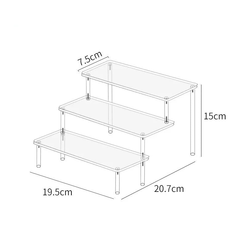 Acrylic Display Stand Ladder Shelf Hand-Made Figure Toy Animation Car Model Blind Box Perfume Storage Model Stand