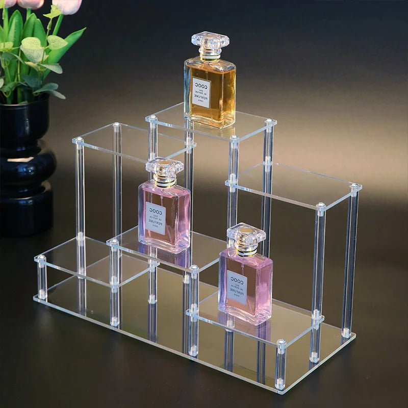 Acrylic Transparent Display Rack Multi Layer Teapot Handmade Toy Car Model Perfume Shelf Dessert Ladder Display Storage Holders