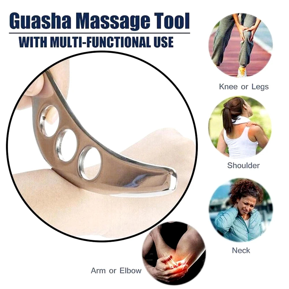 1PC Stainless Steel Muscle Scraper Massage Tool Gua Sha Iastm for Deep Tissue Scraping for Myofascial Release,Muscle Pain Relief