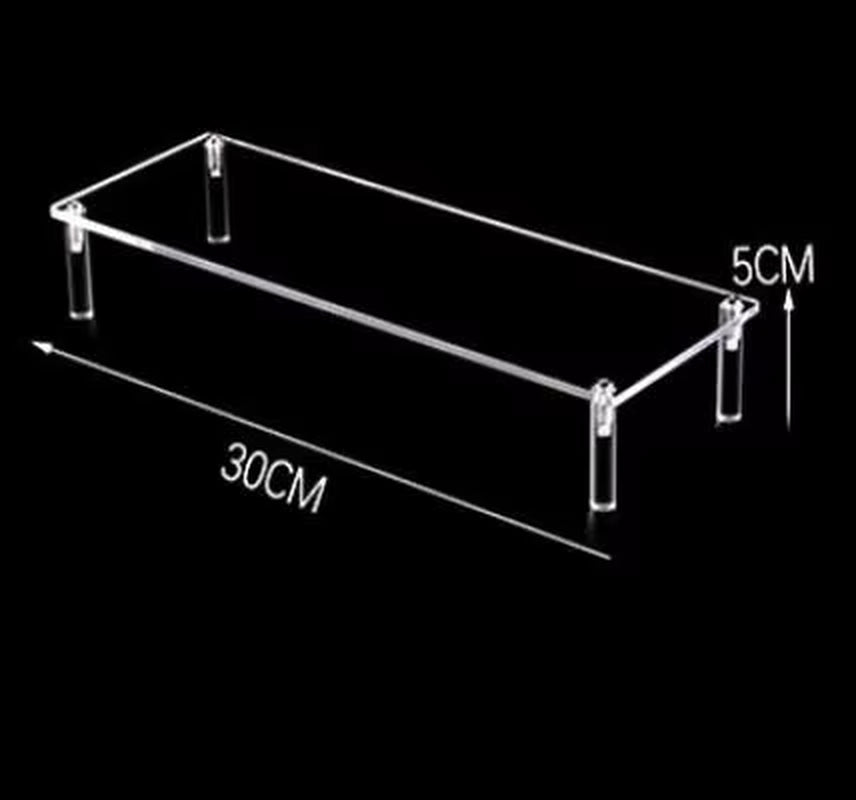 1-4 Tier Acrylic Display Stand Durable Display Rack for Cupcake Perfume Doll Transparent Trapezoidal Blind Box Storage Shelf