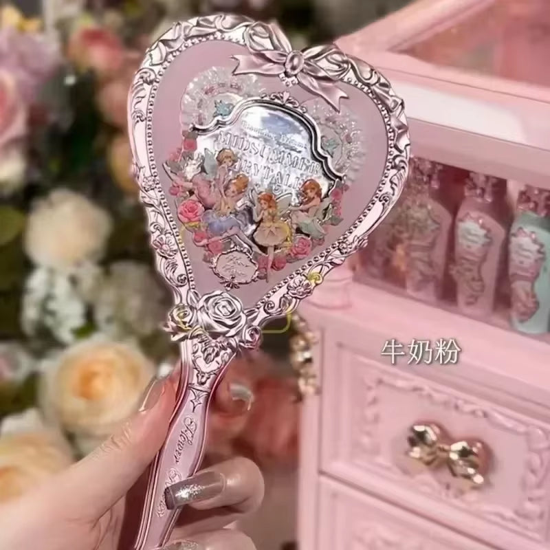 Flower Knows Vanity Mirror Violet Strawberry Rococo Hand Mirror Makeup Mirrors Portable Mirror with Handle