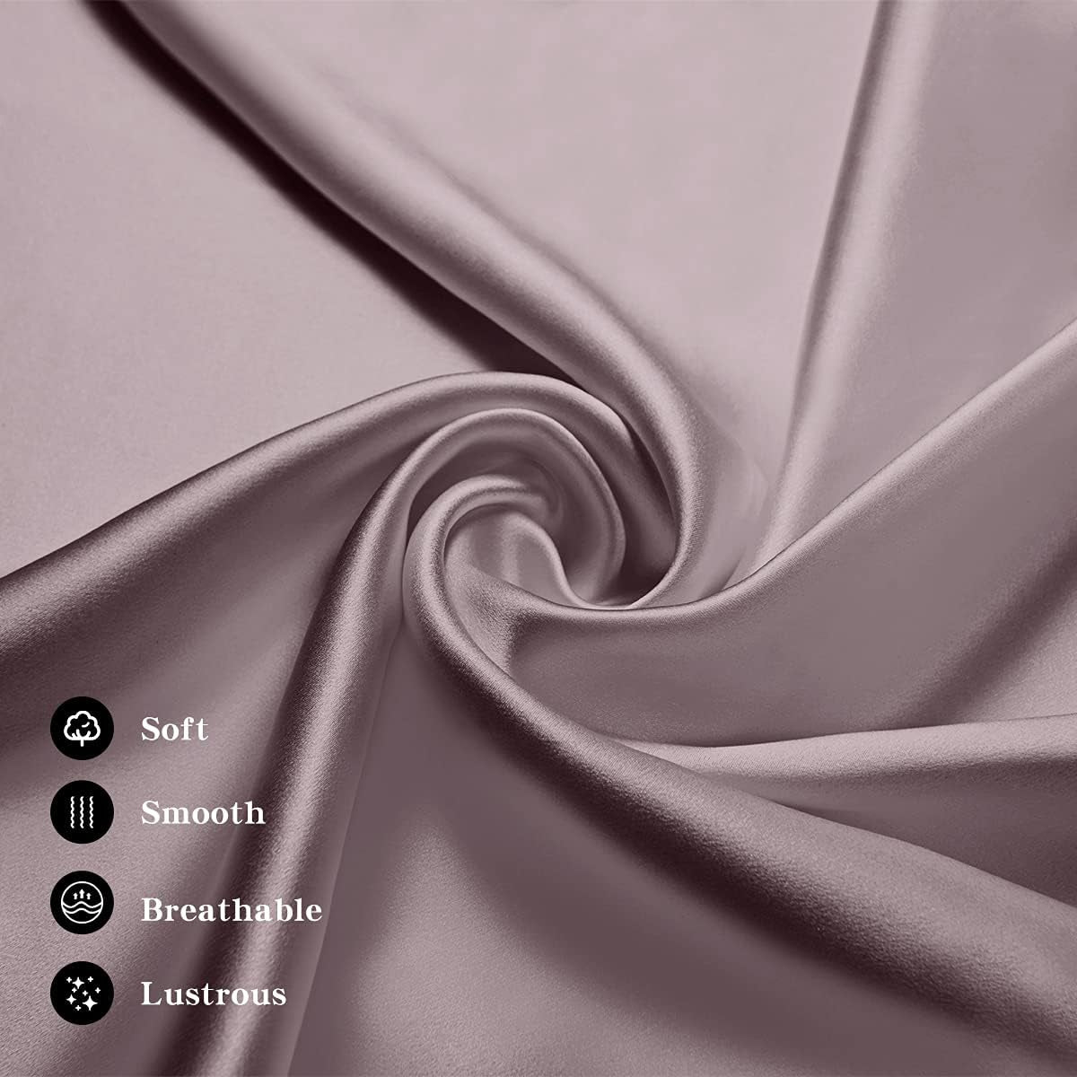 100% Mulberry Silk Pillowcase for Hair and Skin, Both Side 19 Momme Real Silk, Hidden Zipper Washable Pure Silk Bed Pillowcase Covers, Envelope Gift Box,1Pc (Rose Taupe, Queen 20''×30'')