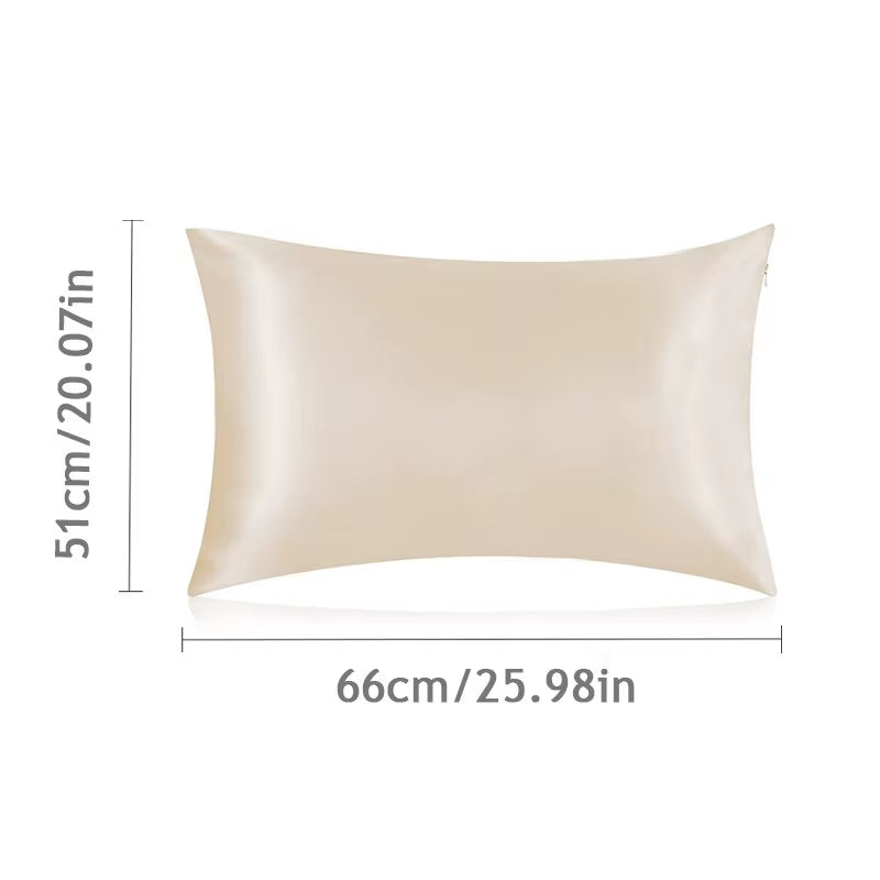 Satin Pillowcases Hair Skin Friendly Simulation Silk Pillowcases with Envelope Closure for Bedroom Office Living Room No Pillow