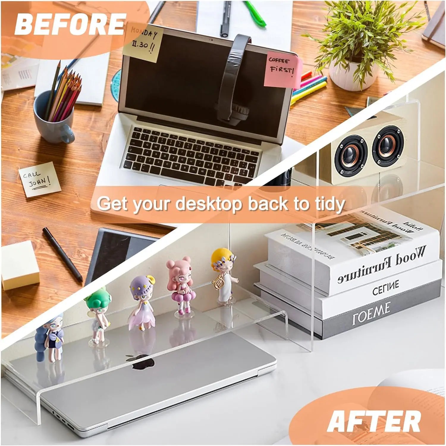 Clear Acrylic Display Stand for Cupcake, Jewellery and Perfume, U-Shape Display Shelf for Blind Box Toy, Action Figure