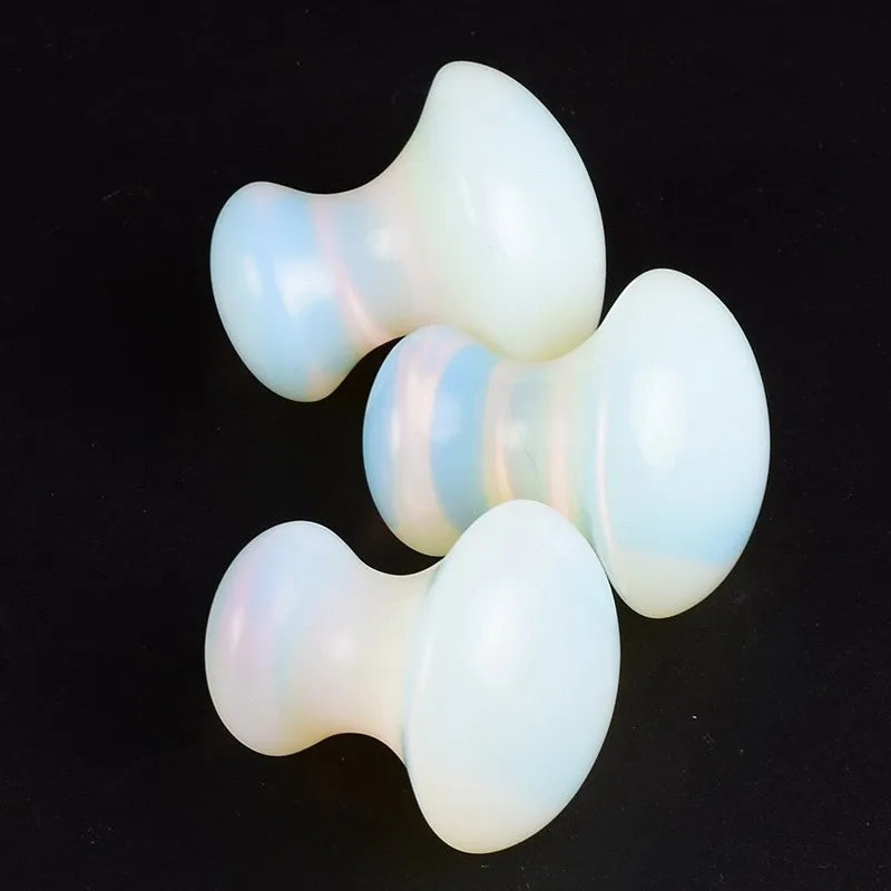 Opalite Mushroom Face Gua Sha Natural Jade Crystal Stone Eye Massager Skin Care Neck Body Scraping Board Beauty Product