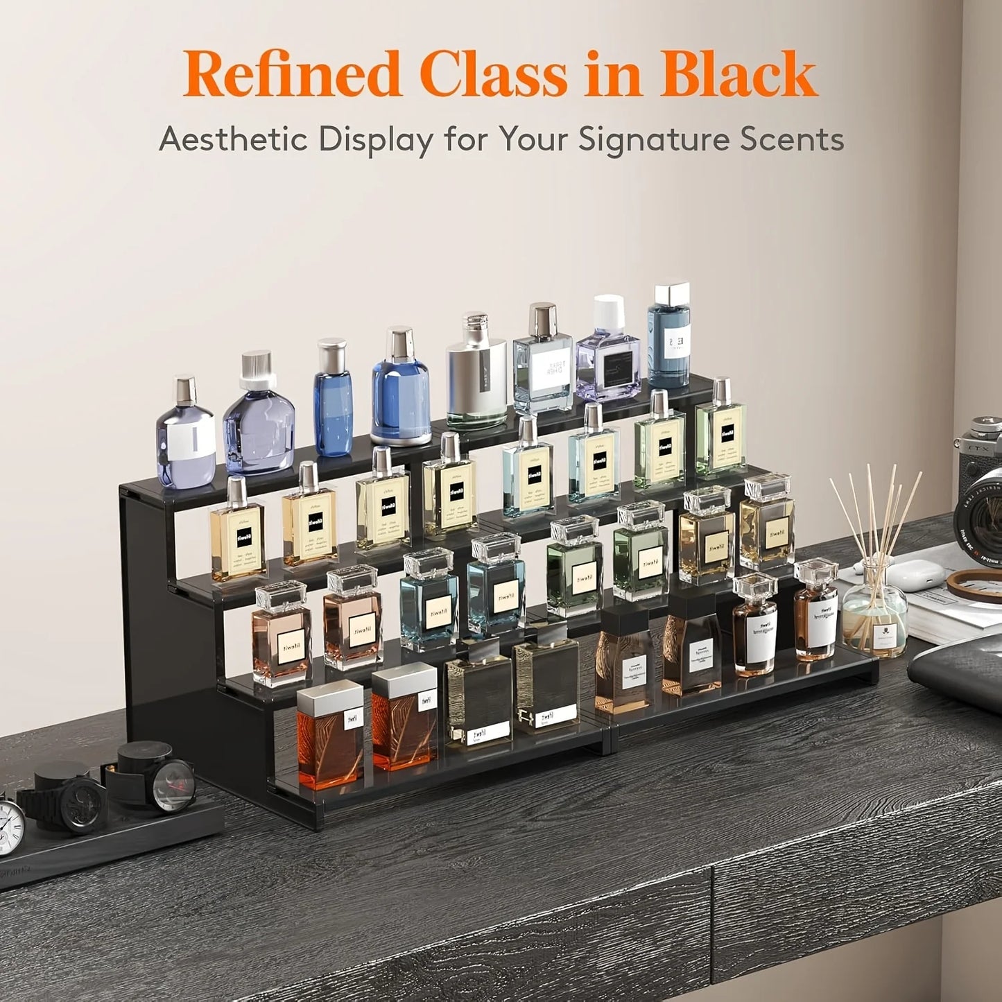 Acrylic Display Rack Shelf Embedded Desktop Rack Cosmetics Perfume Storage Cupcake Stand Space-Saving Countertop Finishing Racks