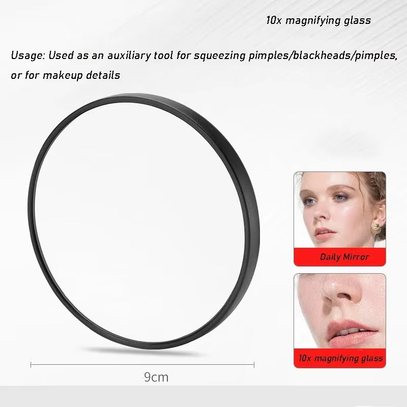 9Cm 5X/10X/15X Magnifying Mirror Suction Cup Mini Compact Makeup Mirror Hand Travel Small Pocket Vanity Mirrors Makeup Magnifier