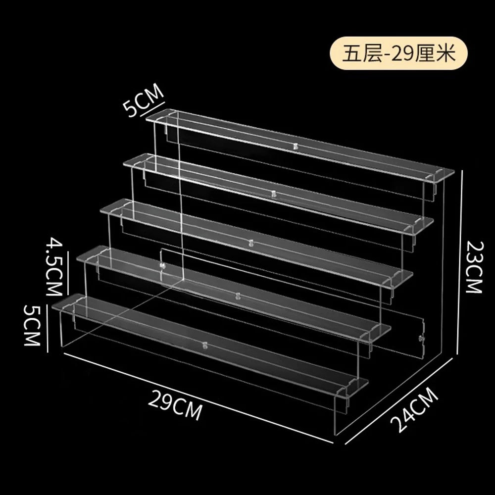 Clear Display Stand Figures Holder Blind Box Storage Perfume Cupcake Storage Shelf Organizer Jewellery Cosmetics Display Rack