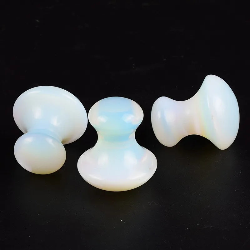 Opalite Mushroom Face Gua Sha Natural Jade Crystal Stone Eye Massager Skin Care Neck Body Scraping Board Beauty Product