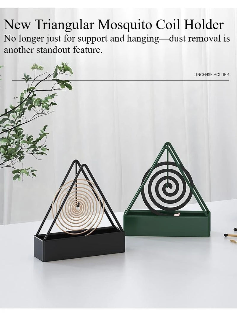 Modern Iron Mosquito Coil Holder Tri Stand Incense Burner for Outdoor Patio Bedroom