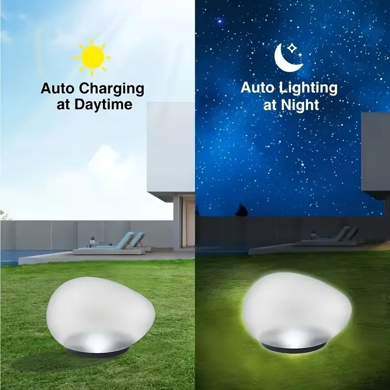 2Pcs Solar Goose Warm Stone Lamps Outdoor Courtyard Decorative Lamps Solar Rock Lamps Landscape Lamps Decorative Landscape Lamp
