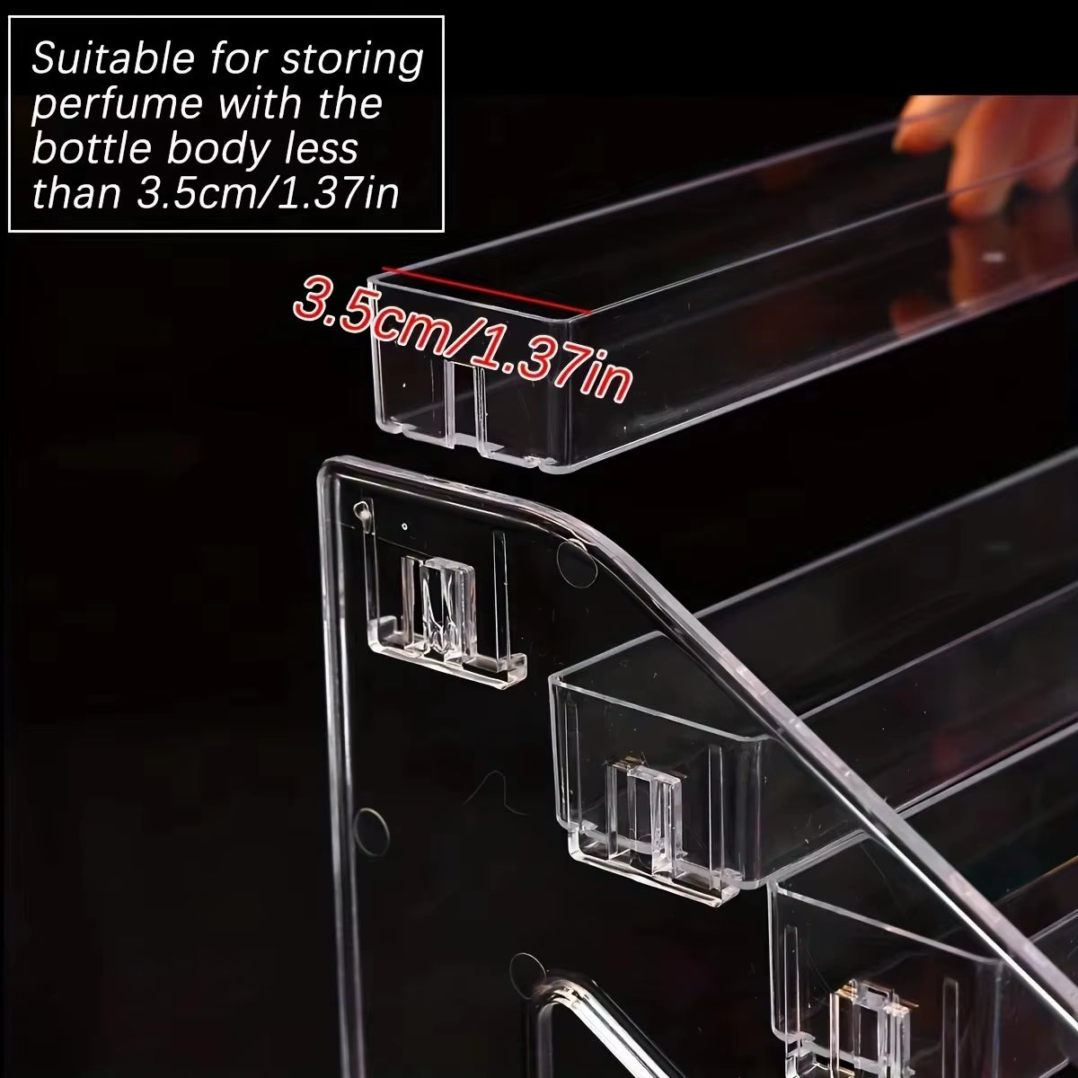 1Pc Acrylic Multilayer Ladder Transparent Perfume Display Shelf Cosmetics Store Display Shelf Is Suitable for Lipstick Organizer