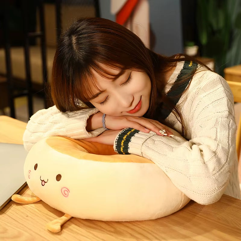 Bread Cushion Office Sitting Floor Chair Cushions Student Memory Cotton Thickened Soft Cartoon Nap Pillow for Waist Support