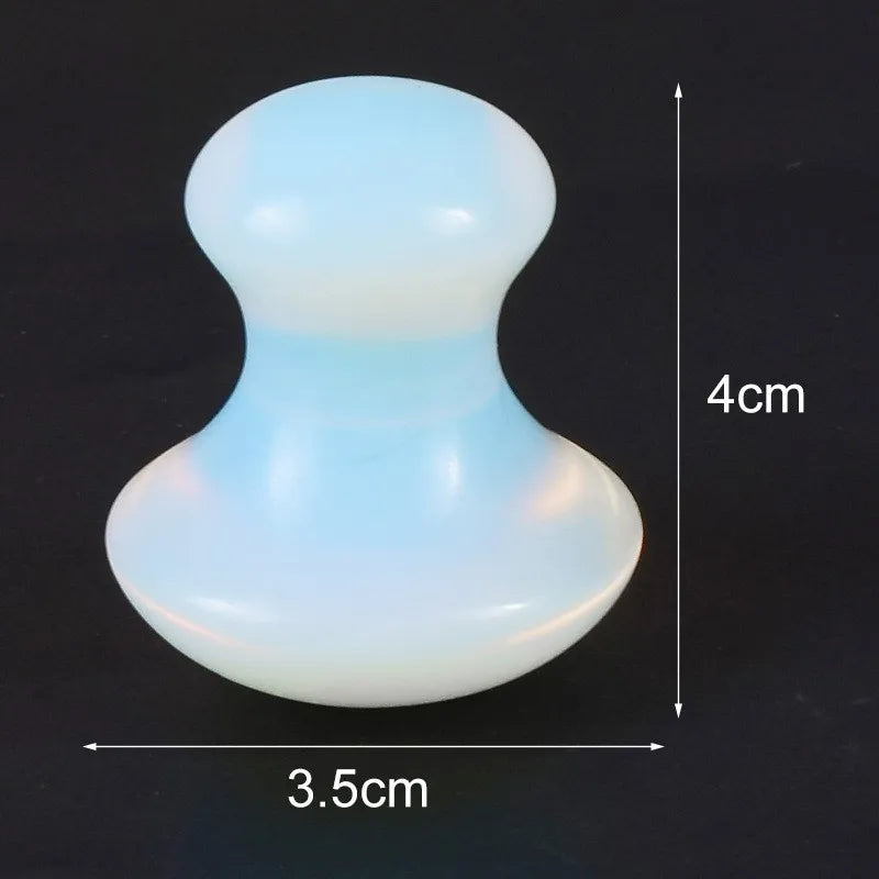 Opalite Mushroom Face Gua Sha Natural Jade Crystal Stone Eye Massager Skin Care Neck Body Scraping Board Beauty Product