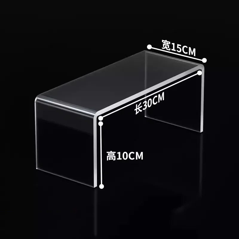 Clear Acrylic Shelf Desktop Display Cabinet Baffle Wardrobe Refrigerator Layered Partition Cosmetics Toy Perfume Storage Rack