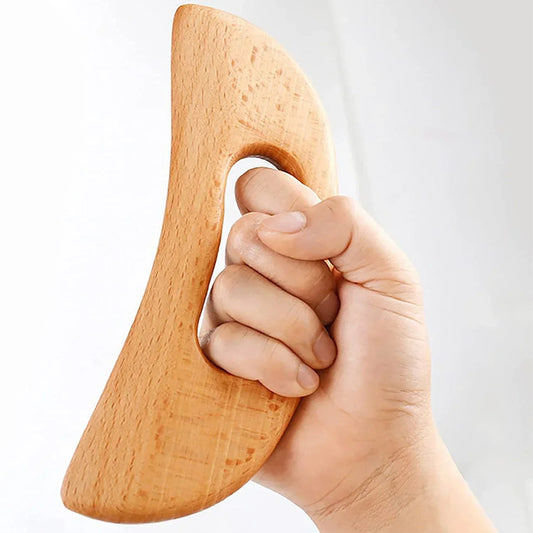 Wooden Gua Sha Tool for Body Massage - Natural Lymphatic & Muscle Comfort Sculpting Stick, Handheld Wood Therapy Tool for Home