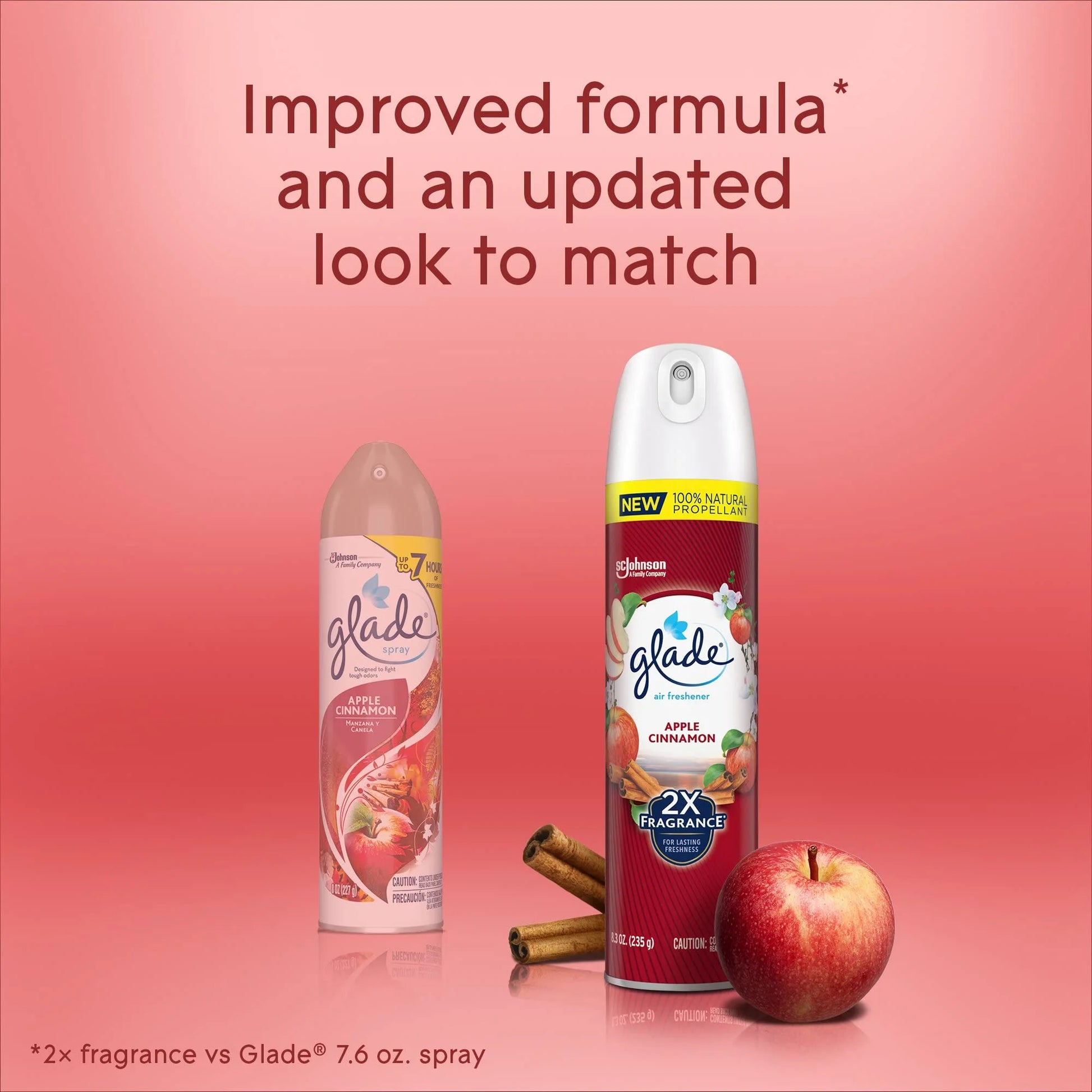 Air Freshener Room Spray Apple Cinnamon 8.3 Oz (Pack of 6)
