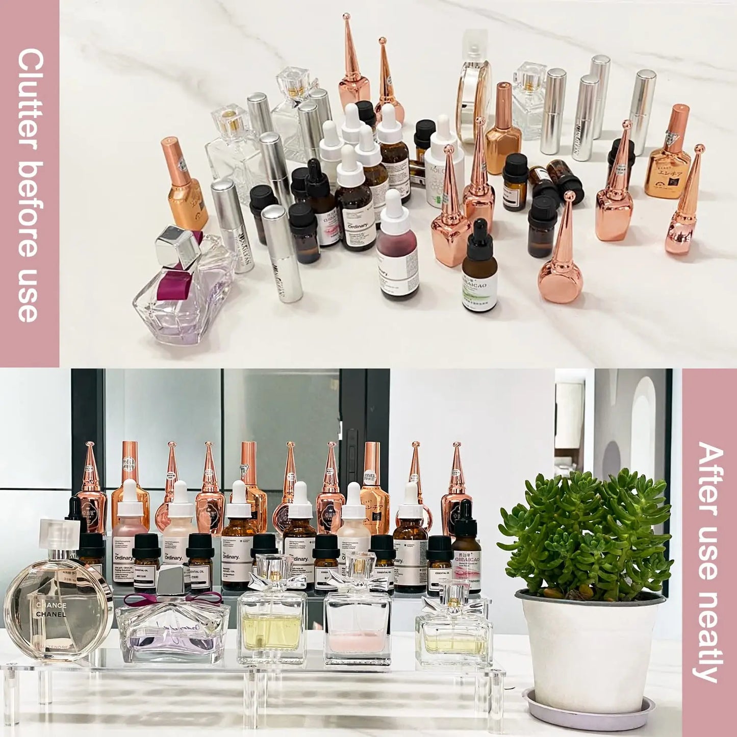 20-50Cm Acrylic Riser Display Riser Shelf for Figures Display Stand Display Cupcake Perfume Organizer Cologne Makeup Collection