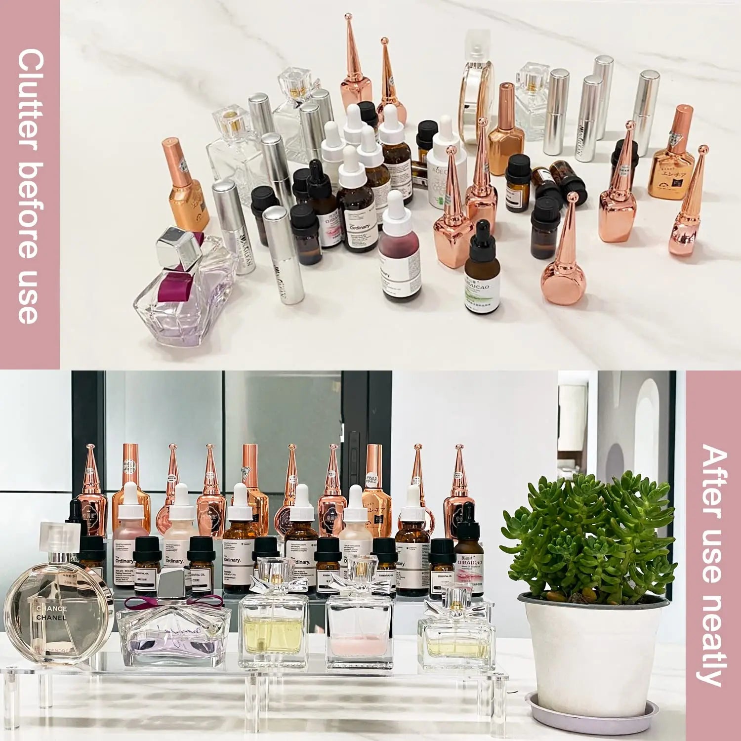 20-50Cm Acrylic Riser Display Riser Shelf for Figures Display Stand Display Cupcake Perfume Organizer Cologne Makeup Collection