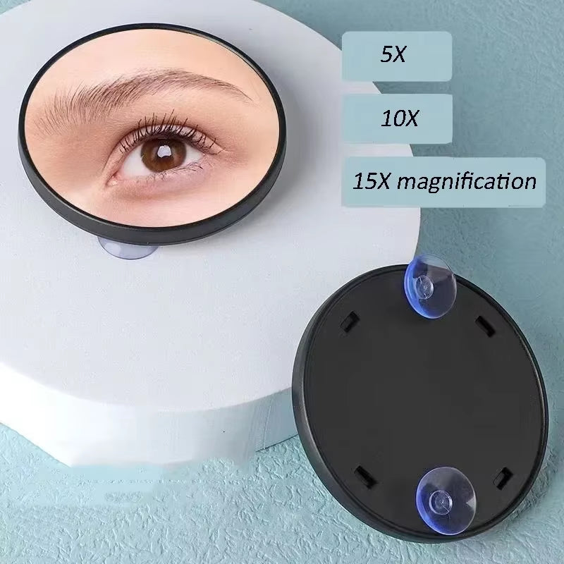 9Cm 5X/10X/15X Magnifying Mirror Suction Cup Mini Compact Makeup Mirror Hand Travel Small Pocket Vanity Mirrors Makeup Magnifier
