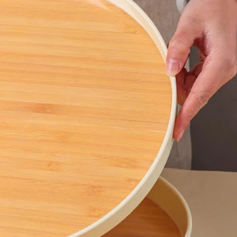 Nordic Wood Storage Tray Household Desktop Sundries Cosmetic Perfume Jewelry Key Plate Home Decorative round Storage Trays