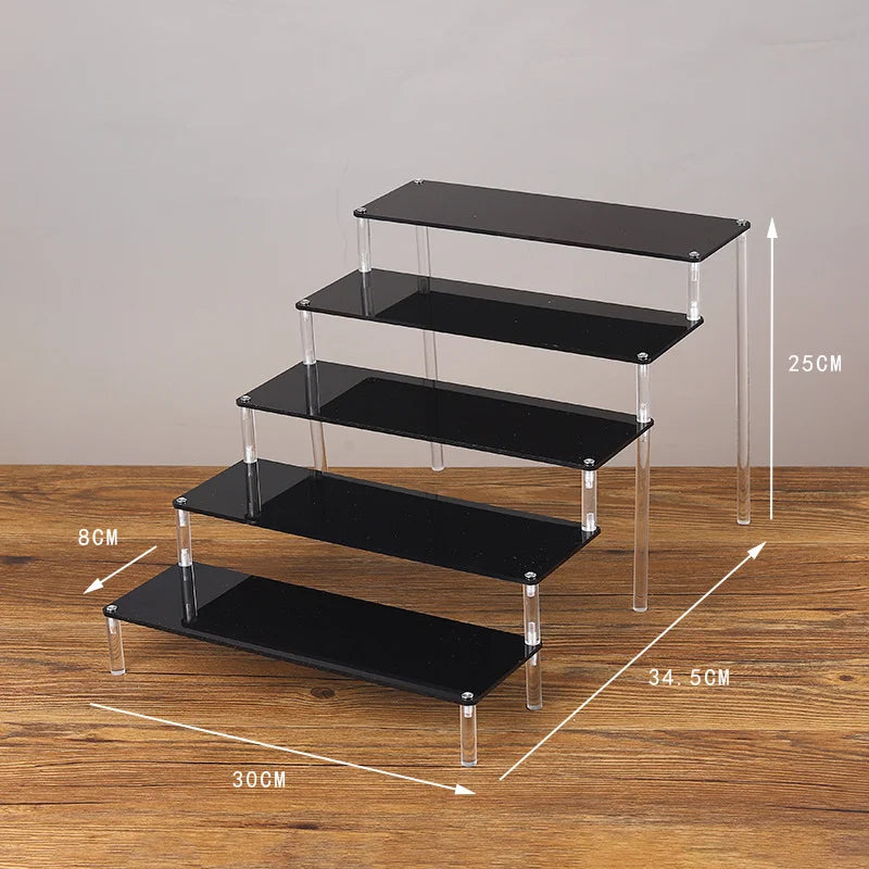 Clear Acrylic Display Stand for Anime Figures Cupcake Shelf Organizer Desserts Holder Jewels Display Risers Stand Perfume Stand