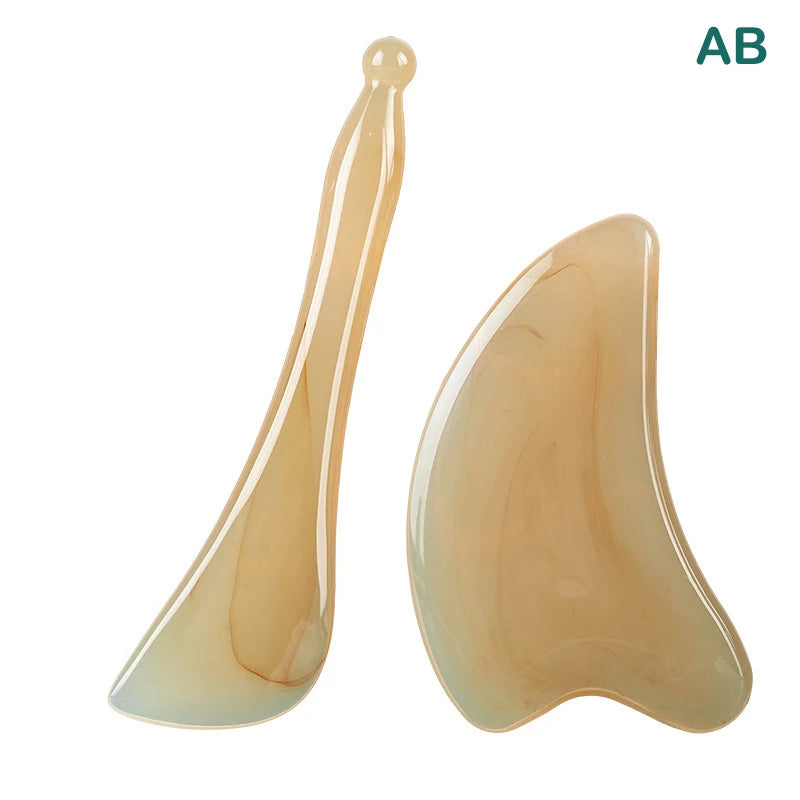 Skin Scraping Resin Gua Sha Massage Board Guasha Plate Face Eye SPA Massager Scrapers Tools for Face Neck Back Body Legs