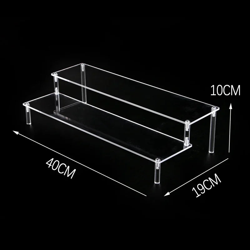 Acrylic Display Stand Transparent Ladder Shelf Doll Clay Figurine Animation Car Model Blind Box Perfume Storage Model Stand