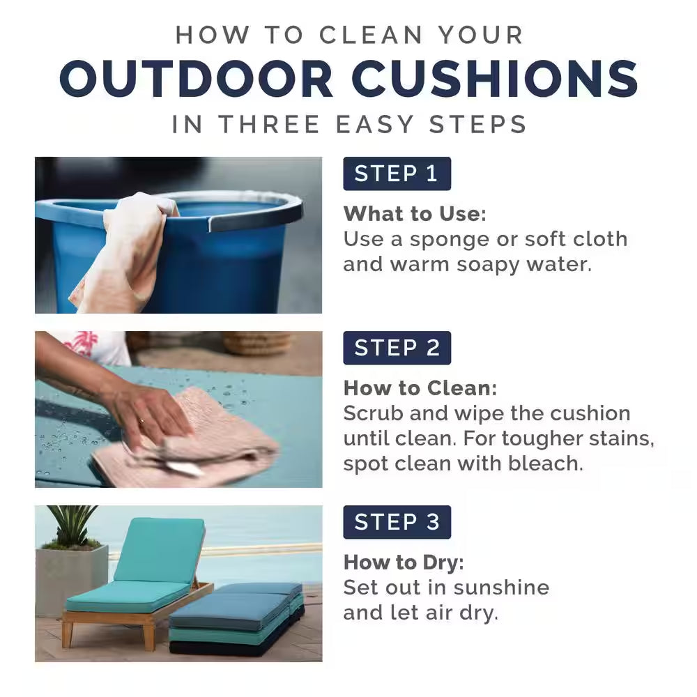 Oceantex 21 In. X 21 In. Nautical Red Square Outdoor Seat Cushion